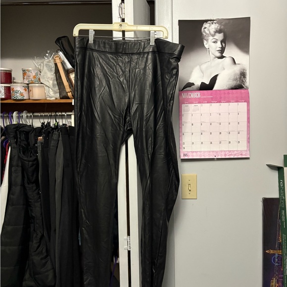 Express Pants - Express Black Leather Look Pants